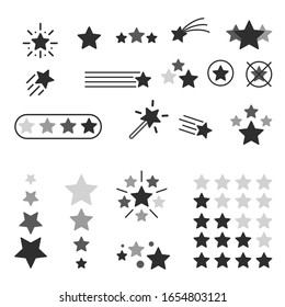 Icono de línea plana de estrella oscura
