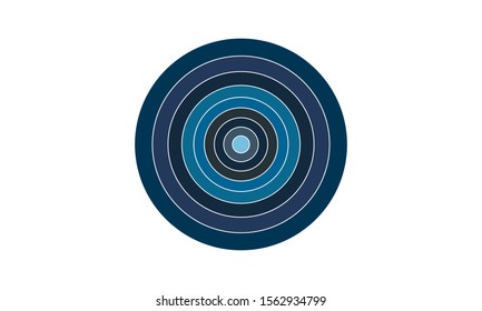 Vector Illustration of a dart board isolated on white.