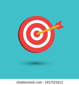 vector illustration of Dart board for strategy concept