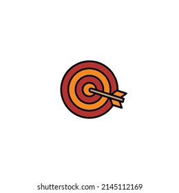 Ilustración vectorial del objetivo de golpe de dardo
