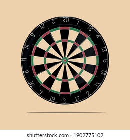 Vector illustration of a dartboard