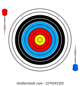 Vector illustration with dartboard for darts game for your design