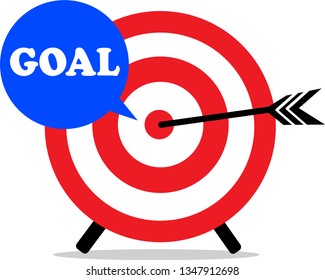 Vector illustration, darts arrows in the goal.