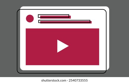 Vektorgrafik-Dashboard mit dem Symbol "Video abspielen".