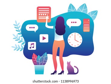 Vector illustration of dashboard control