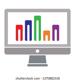 Vector illustration of Data analysis & business information research solution concept with "analytics" Management and marketing concept