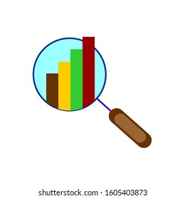 Vector illustration of Data analysis & business information research solution concept with "analytics" Management and marketing concept