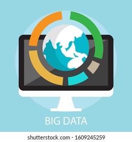 Vector Illustration Of Data Analysis And Financial Research With 