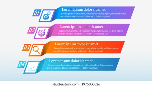 Vector illustration Data Business. chart of graph, diagram with steps, options, parts or processes. template for presentation. Creative design for infographic.