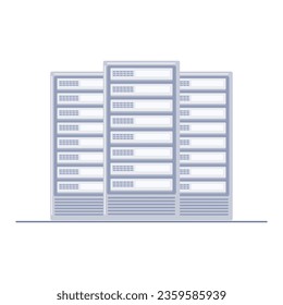 Vector illustration of Data center.