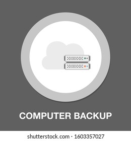 Vector Illustration Of Data Center And Cloud Computer Hosting With 