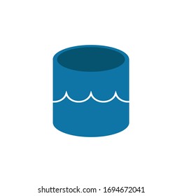 Vector Illustration Of Data Lake Server Icon. 