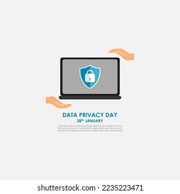 Vector illustration for Data Privacy Day 28 January