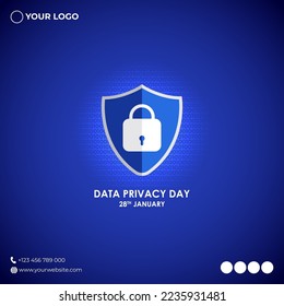 Vector illustration for Data Privacy Day 28 January