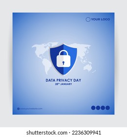 Vector illustration for Data Privacy Day 28 January