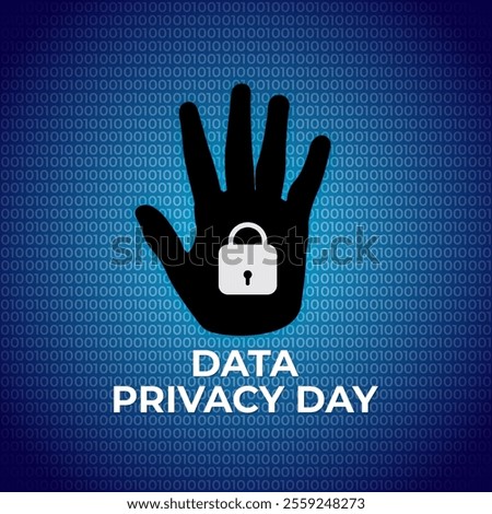 Vector illustration of Data Privacy Day social media template