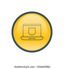 Vector illustration of data protection icon