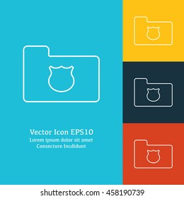 Vector illustration of data protection icon