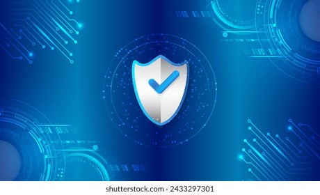 Vector illustration of data security services. Data protection, privacy, and internet security concept. Hi-tech various background. Cyber security for business and internet projects.