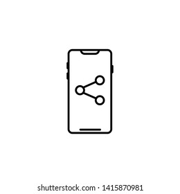 Vector illustration of data sharing flat design concept.