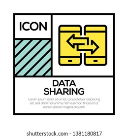 VECTOR ILLUSTRATION OF DATA SHARING ICON CONCEPT