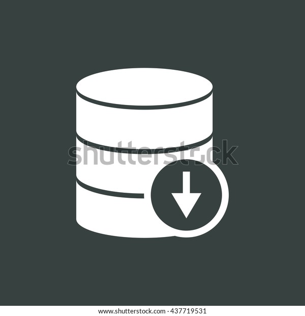 Vector Illustration Database Down Sign Icon Stock Vector (Royalty Free ...