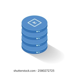 Vector illustration database server editable
