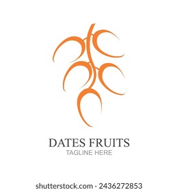 Ilustración vectorial de diseño de logotipo de Dates Fruits