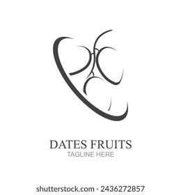 Ilustración vectorial de diseño de logotipo de Dates Fruits