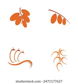 vector illustration of Dates Fruits set  logo design
