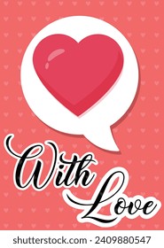 Ilustración vectorial Fondo rosado del marcador de activos del día de San Valentín