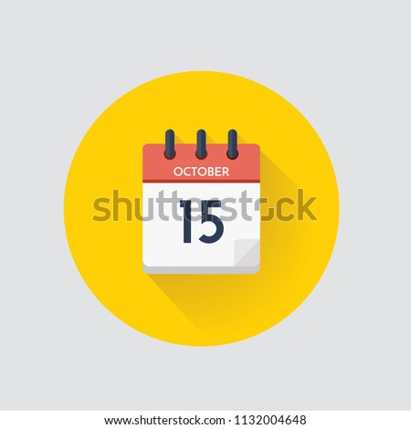 Similar – Image, Stock Photo Calendar page October in english