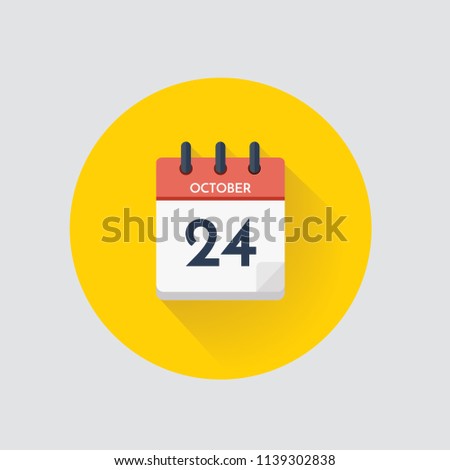 Similar – Image, Stock Photo Calendar page October in english