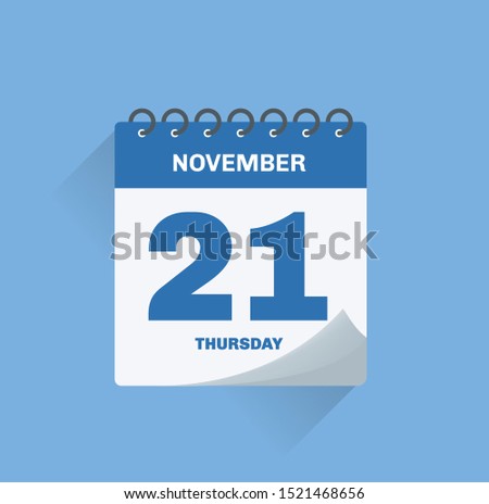 Similar – Image, Stock Photo Calendar page November