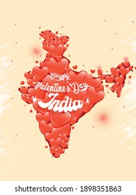 Vector Illustration Of Valentine’s Day Cards With Wishes Of Love.
