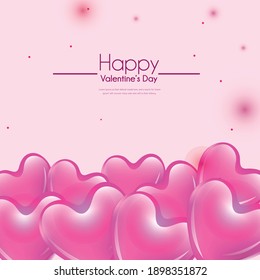 Vector Illustration Of Valentine’s Day Cards With Wishes Of Love.