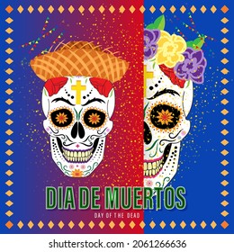 vector illustration for day of the dead.  