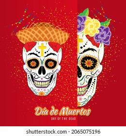 vector illustration for day of the dead.  