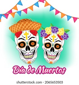 vector illustration for day of the dead.  