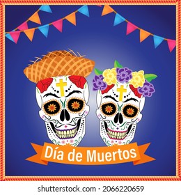 vector illustration for day of the dead.  