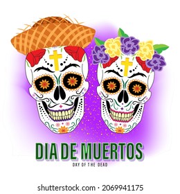 vector illustration for day of the dead. 