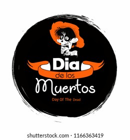 Vector illustration of Day of the Dead  Dia De Muertos in Spanish Language for celebration concept poster banner design. skull, creative design illustration