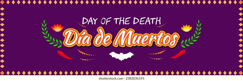 Vector illustration of Day of the Dead social media feed template