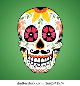 Imagen vectorial del Día de la Calavera Azucarera Muerta