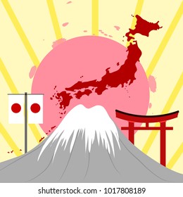 Vector illustration for Day of the founding of the state Japan, 11 february, design elements great for poster,cards. National Foundation Day.