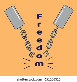Vector illustration of a Day of Freedom or Juneteenth. 