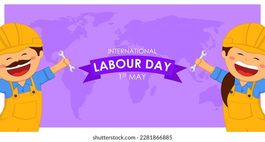 Vector illustration day for International Workers' Day