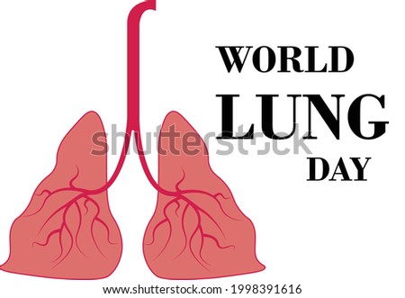 vector illustration of the day of the lungs, great for a banner sticker emblm label logo designe
