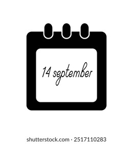 Ilustração vetorial dia do mês com 14 de setembro.