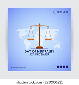 vector illustration for day of neutrality 